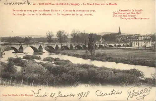 Charmes d Epinal Charmes d'Epinal Grand Pont Moselle * / Charmes /Arrond. d Epinal