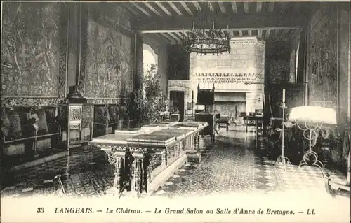 Langeais Langeais Chateau Grand Salon Salle Anne de Bretagne * / Langeais /Arrond. de Chinon