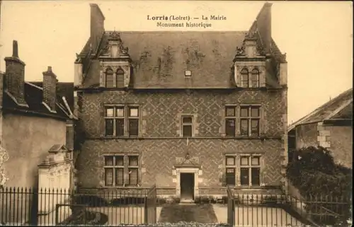 Lorris Lorris Mairie Monument Historique * / Lorris /Arrond. de Montargis