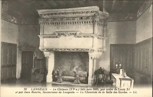 Langeais Langeais Chateau Cheminee Salle Gardes * / Langeais /Arrond. de Chinon