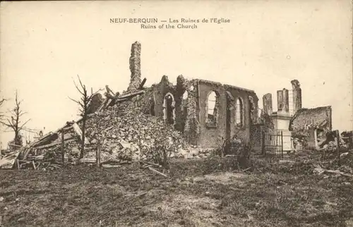 Neuf-Berquin Neuf-Berquin Ruines Eglise Zerstoerung * / Neuf-Berquin /Arrond. de Dunkerque