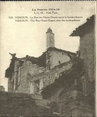 Verdun Meuse Verdun Rue Hauts-Degres Bombardement Zerstoerung * / Verdun /Arrond. de Verdun