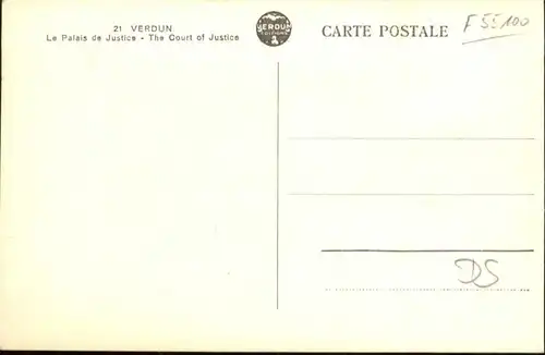 Verdun Meuse Verdun Palais Justice Justizpalast * / Verdun /Arrond. de Verdun
