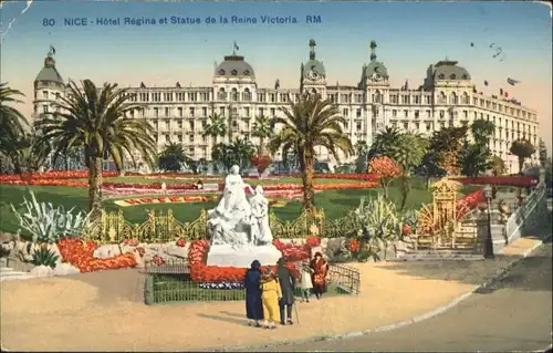 Nice Alpes Maritimes Nice Hotel Regina Statue de la Reine Victoria * / Nice /Arrond. de Nice