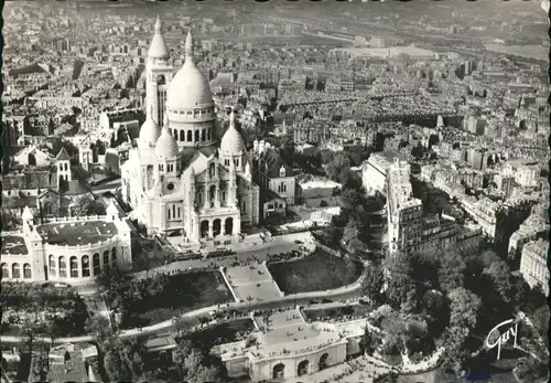 Paris Paris Fliegeraufnahme La Basilique du Sacre Coeur de Montmartre x / Paris /Arrond. de Paris