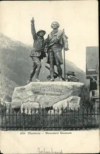 Chamonix Monument Saussure Kat. Chamonix-Mont-Blanc