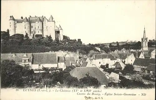 Luynes Indre-et-Loire Chateau Eglise Sainte Genevieve / Tours /Arrond. de Tours