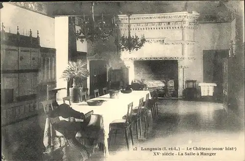 Langeais Chateau Salle Manger Kat. Langeais