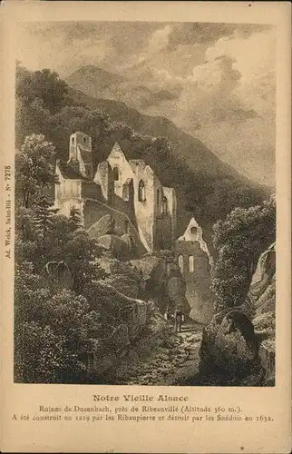 Dusenbach Elsass Ruines Kat. Ribeauville