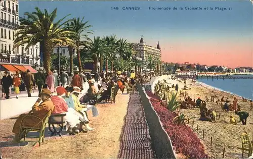 Cannes Alpes-Maritimes Promenade Croisette Plage Kat. Cannes