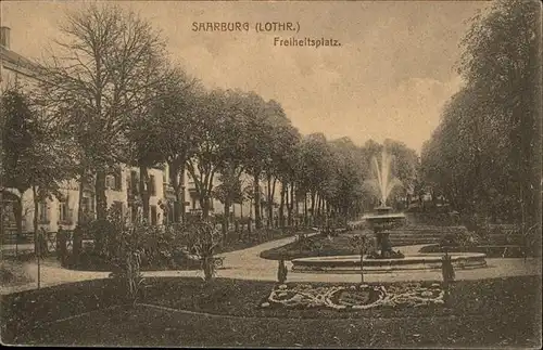 Saarburg Lothringen Freiheitsplatz Springbrunnen Kat. Sarrebourg