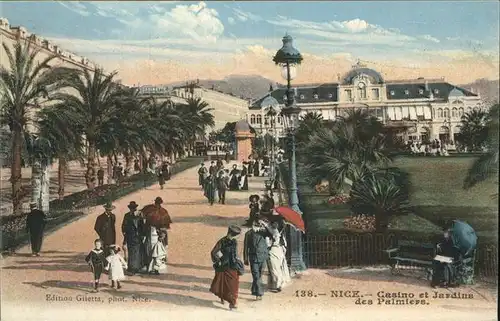 hw05772 Nice Alpes Maritimes Casino Jardins des Palmieres Kategorie. Nice Alte Ansichtskarten