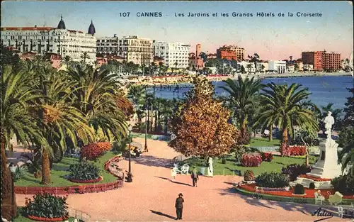 Cannes Alpes-Maritimes Jardins Grands Hotels Kat. Cannes