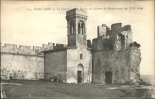Beaucaire Gard Chapelle Ruines Chateau de Montmorency Kat. Beaucaire