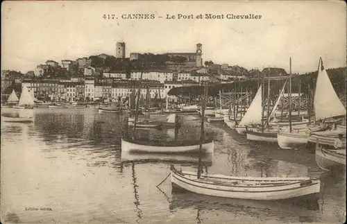 Cannes Alpes-Maritimes Port Mont Chevalier Kat. Cannes