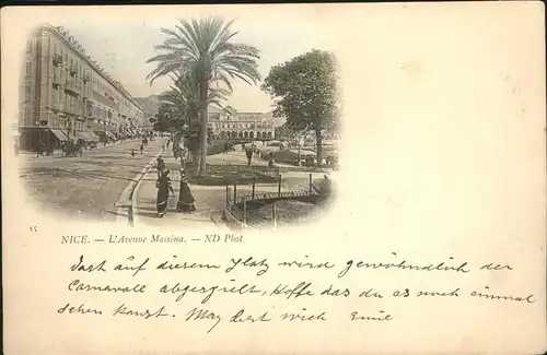 hw05926 Nice Alpes Maritimes Avenue Massena Kategorie. Nice Alte Ansichtskarten