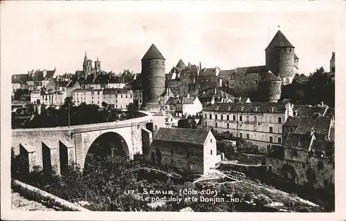 Semur-en-Auxois Pont Joly Donjon Kat. Semur-en-Auxois