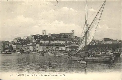 Cannes Alpes-Maritimes Port Mont Chevalier Kat. Cannes