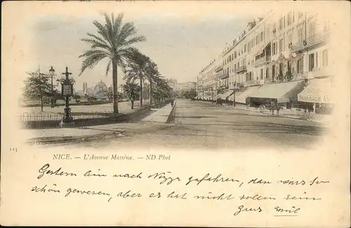 hw06136 Nice Alpes Maritimes Avenue Massena Kategorie. Nice Alte Ansichtskarten