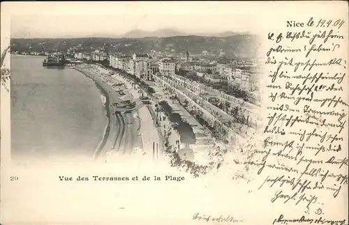 hw06142 Nice Alpes Maritimes Plage Kategorie. Nice Alte Ansichtskarten