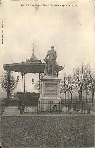 Pau Statue Henri IV Kat. Pau
