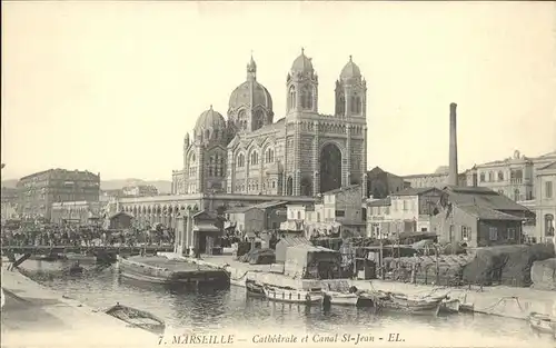 hw06326 Marseille Cathedrale Canal St. Jean Kategorie. Marseille Alte Ansichtskarten
