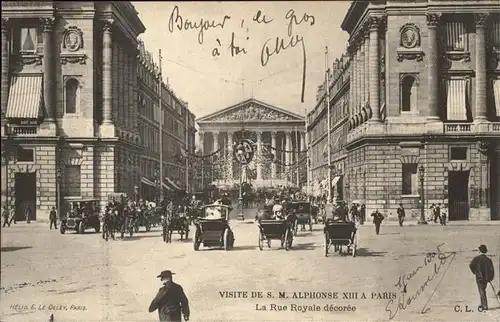 Paris Rue Royale decoree Kat. Paris