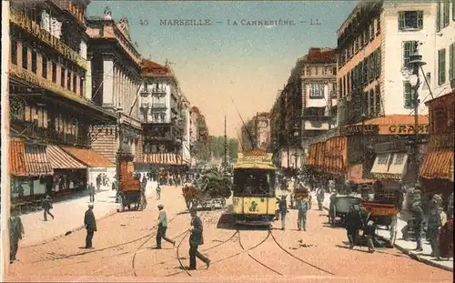 hw06409 Marseille Cannebiere Strassenbahn Kategorie. Marseille Alte Ansichtskarten