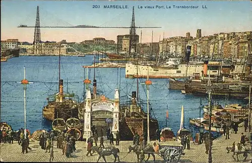 hw06410 Marseille Port Transbordeur Kategorie. Marseille Alte Ansichtskarten