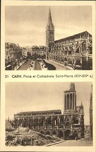 Caen Place Cathedrale St. Pierre Kat. Caen