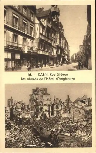 Caen Rue St. Jean Hotel Angleterre Kat. Caen