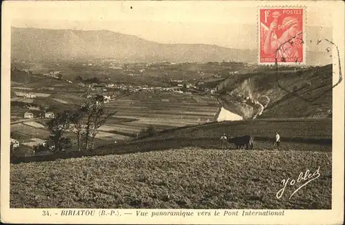 Biriatou Vue panoramique 
Pont International Kat. Biriatou