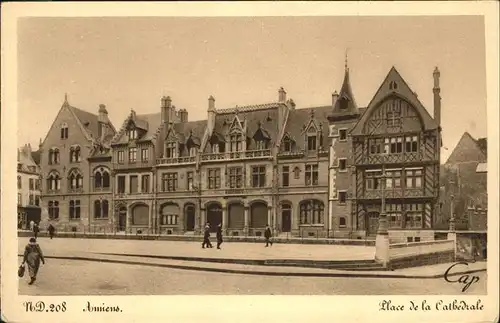 hw06744 Amiens Place de la Cathedrale Kategorie. Amiens Alte Ansichtskarten