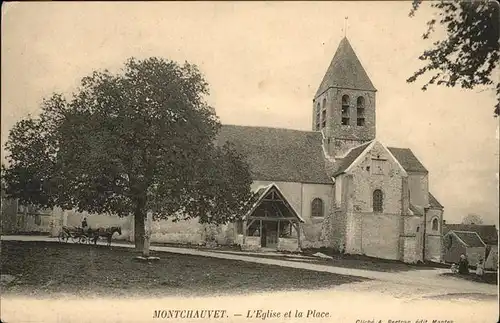 Montchauvet Calvados Eglise et la Place Kat. Montchauvet