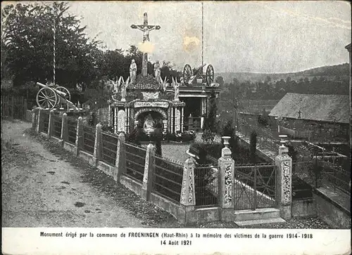 hw07238 Froeningen Monument erige Kategorie. Froeningen Alte Ansichtskarten