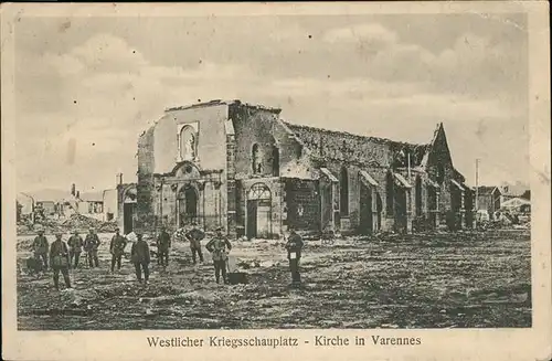 Varennes d Amiens Ruines de guerre Kat. Varennes