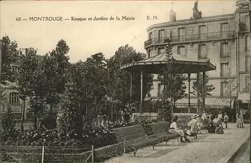 Montrouge Kiosque et Jardins de la Mairie Kat. Montrouge