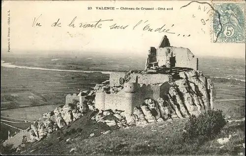 Valence Drome Chateau de Crussol Kat. Valence