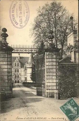 Azay-le-Rideau Chateau Kat. Azay-le-Rideau