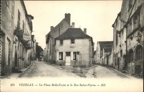 Vezelay Place Belle Croix Rue Saint Pierre Kat. Vezelay