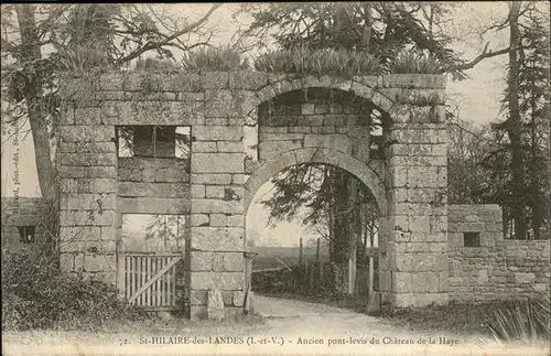 Saint-Hilaire-des-Landes Pont levis Chateau Kat. Saint-Hilaire-des-Landes