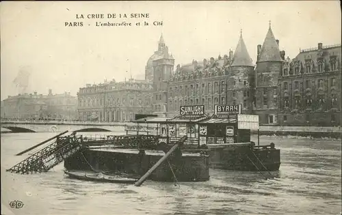 Paris Crue de la Seine L embarcadere Kat. Paris