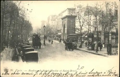 Paris Boulevards Saint Martin Saint Denis Kat. Paris