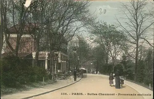 Paris Buttes Chaumont Promenade matinale Kat. Paris