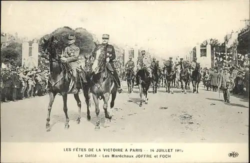 Paris Fetes de la Victoire Marechaux Joffre et Foch Kat. Paris