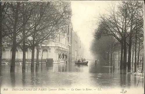 Paris Inondations Cours la Reine Kat. Paris
