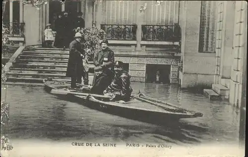 Paris Crue de la Seine Palais d Orsay Kat. Paris