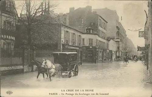 Paris Crue de la Seine rue de Lourmel Kat. Paris