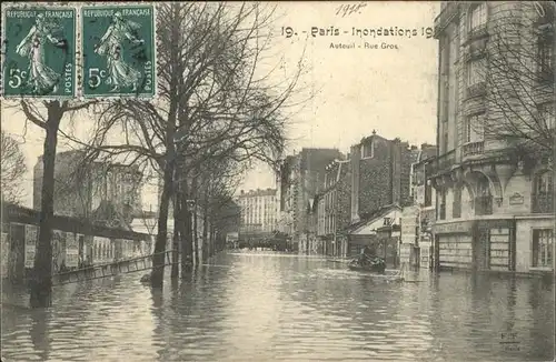 Paris Inondations 1910 rue Gros Kat. Paris