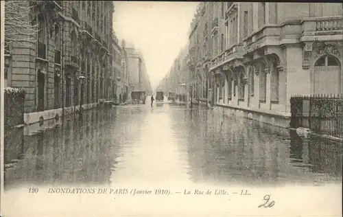 Paris Inondations la Rue de Lille Kat. Paris